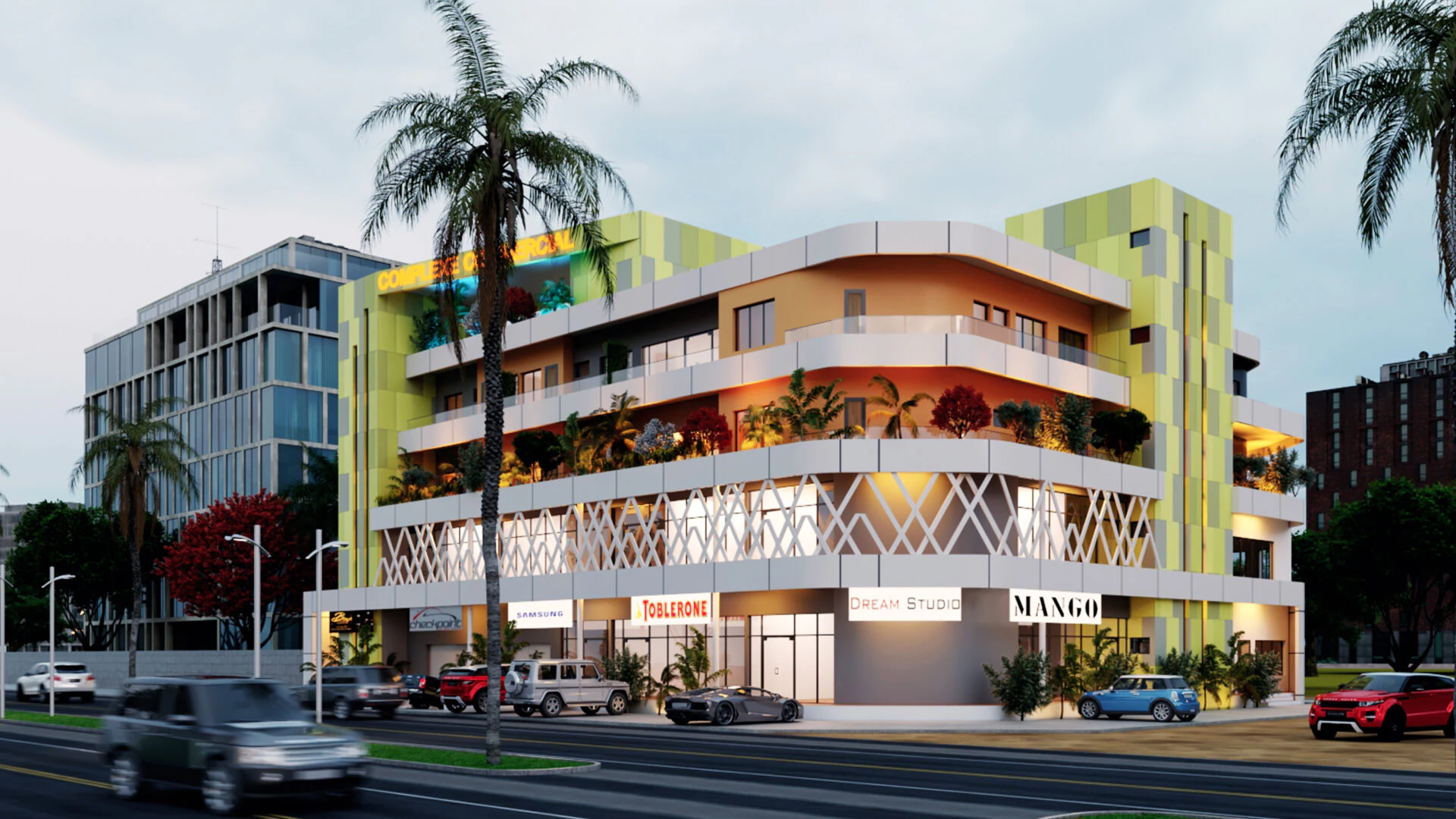 Complexe commercial à Nioko 2 — Commerce & boutique à Ouagadougou, Burkina Faso | Dream Studio