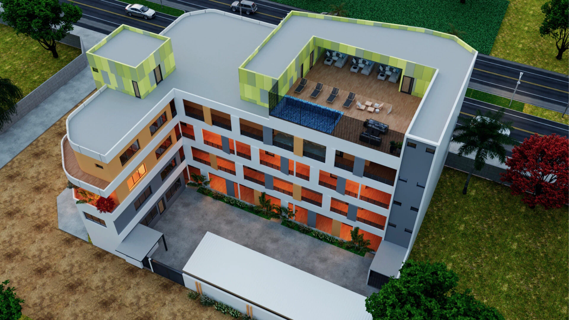 Complexe commercial à Nioko 2 — Commerce & boutique à Ouagadougou, Burkina Faso | Dream Studio