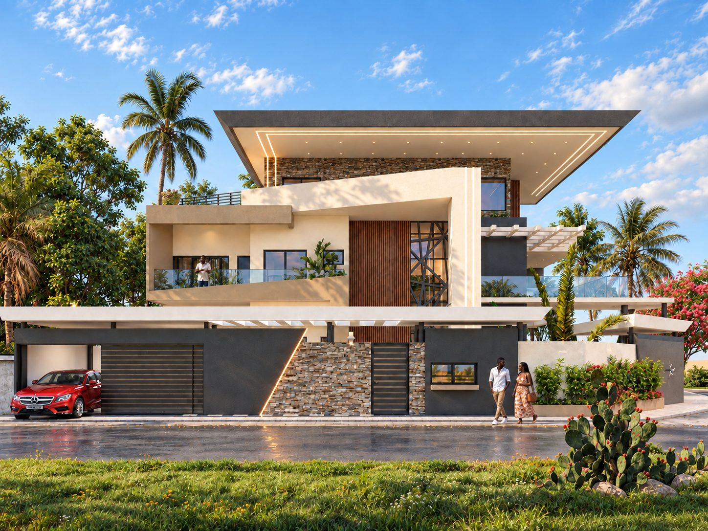 Triplex KE3 — vue extérieure de la façade avant